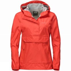 Jack Wolfskin Womens Cloudburst Smock Lobster Red